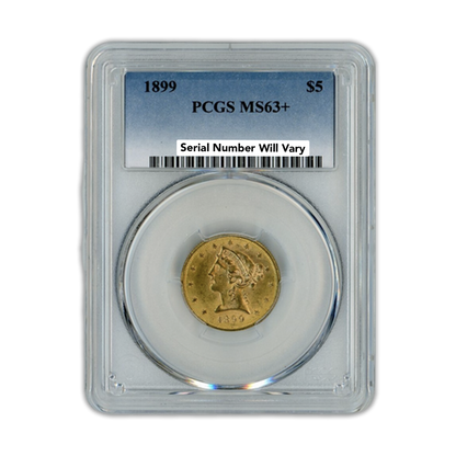 1899 $5 Liberty Head Gold Eagle - PCGS MS63+