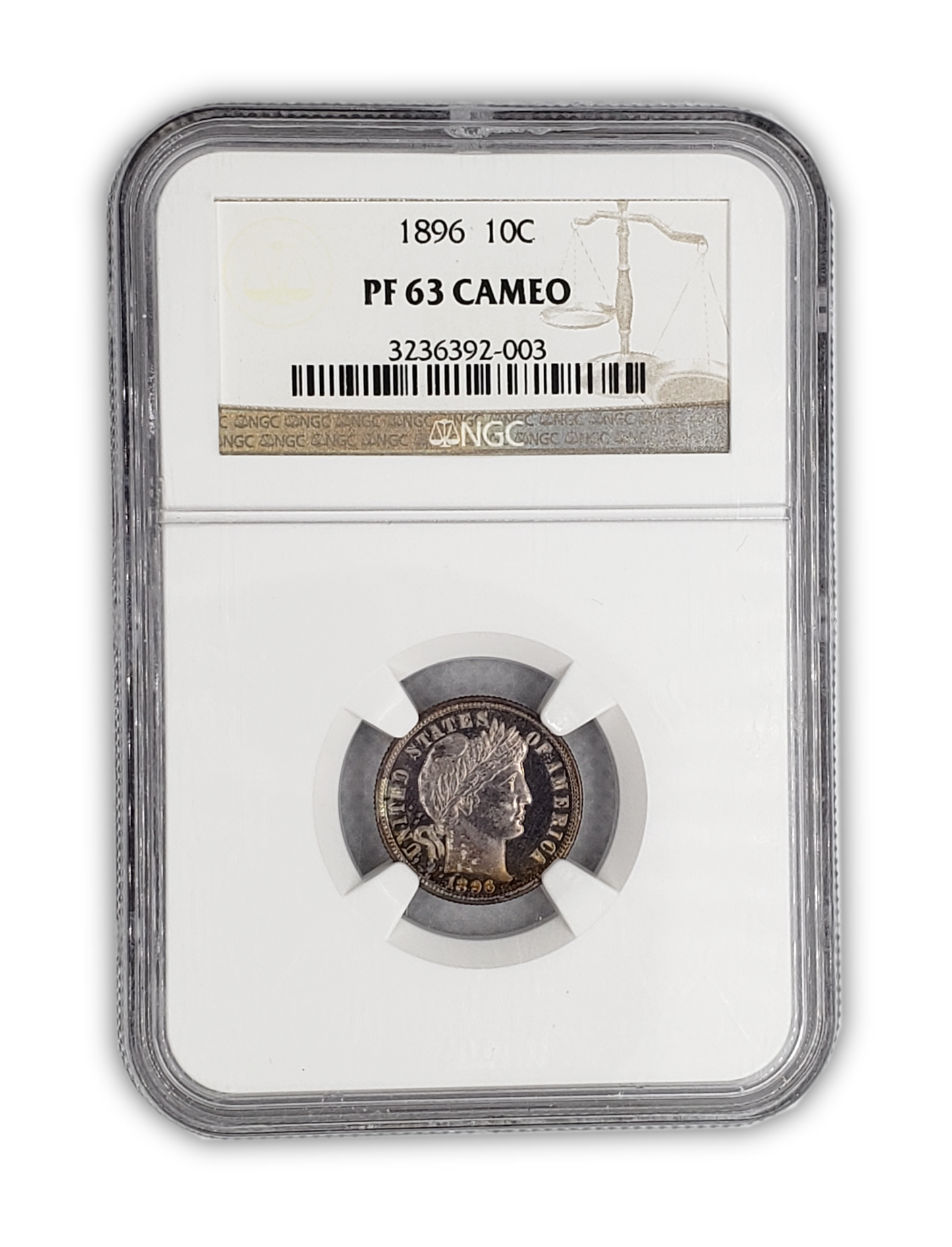 1896 Barber Dime - NGC PF63 Cameo