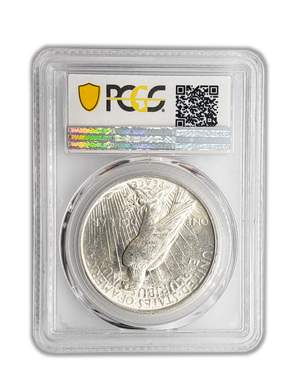 1923 Peace Silver Dollar Philadelphia - PCGS MS61 VAM 1A Whisker Jaw