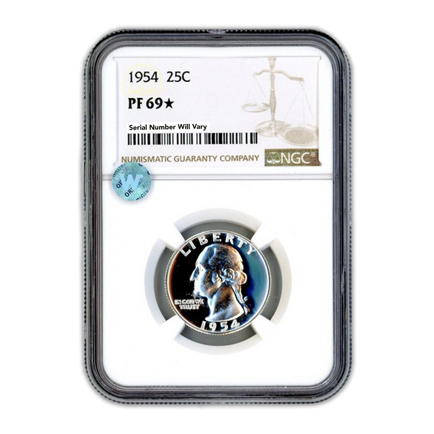 1954 Washington Quarter - NGC PF69* Rare Sight White