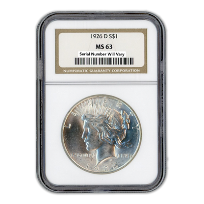 1926-D Peace Silver Dollar Denver - NGC MS63