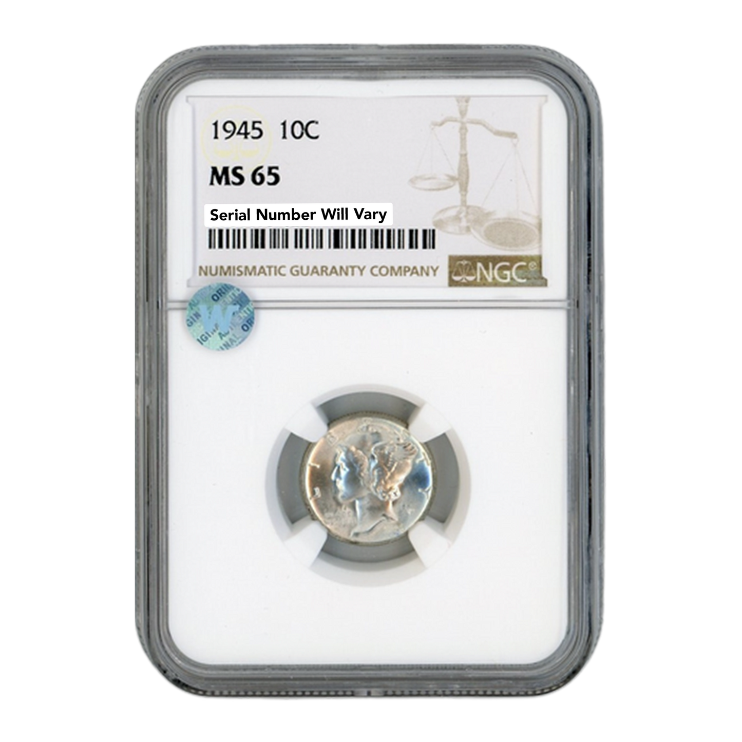 1945 Mercury Dime - NGC MS65 Sight White - CoinsTV