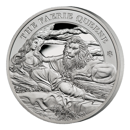  2023 1 oz St. Helena The Faerie Queene - Una and the Lion Silver Proof