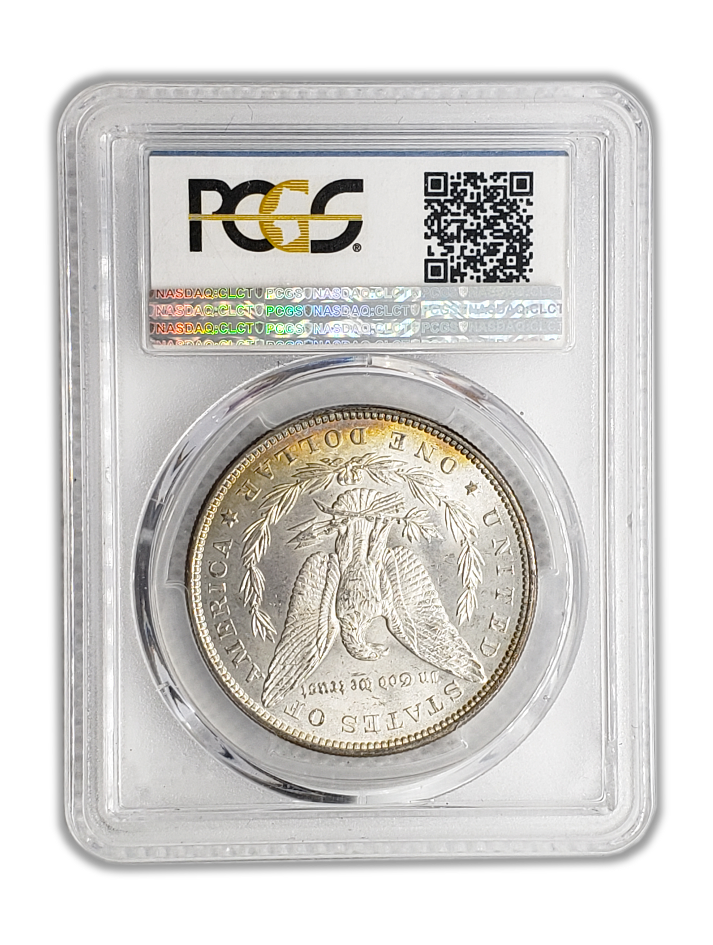 1883 Morgan Silver Dollar Philadelphia - PCGS MS65+ Rainbow Toning