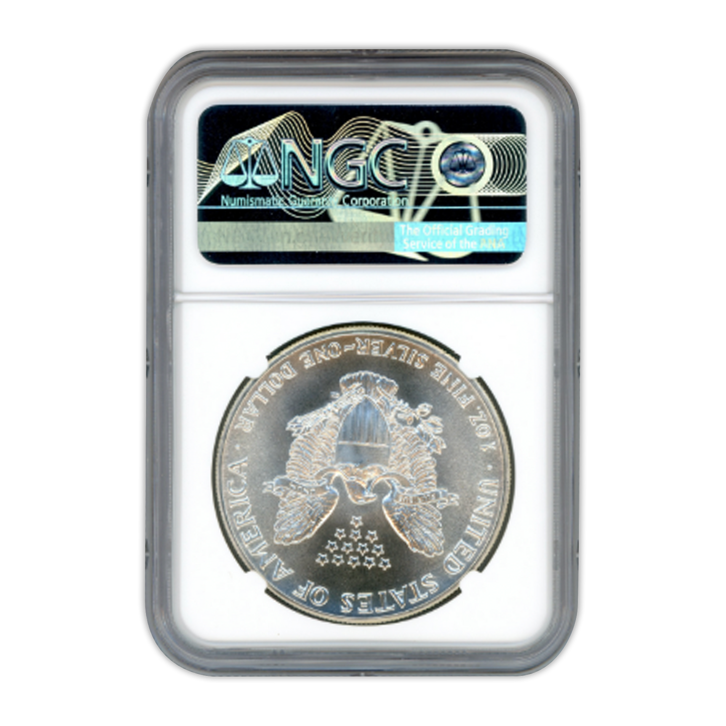 1986 Silver Dollar Eagle - First Year of Issue - Miles Standish Label NGC MS69 - CoinsTV