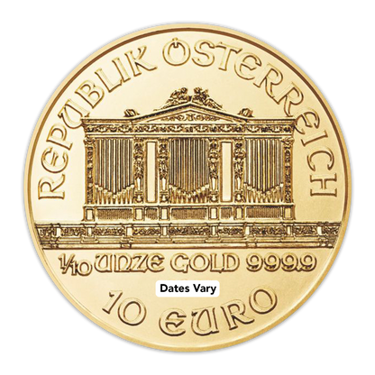 Austrian Philharmonic Gold Coin - 1/10oz - (Dates Vary) - CoinsTV