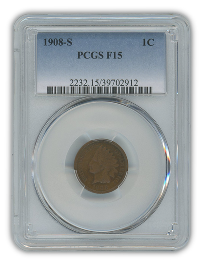 1908 S Indian Cent San Francisco - Fine 15 - CoinsTV