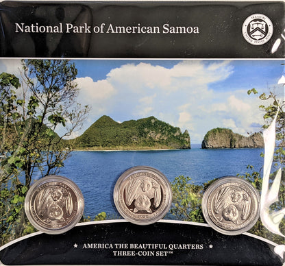 America The Beautiful Quarters - National Park Series American Samoa - Three Coin Set
