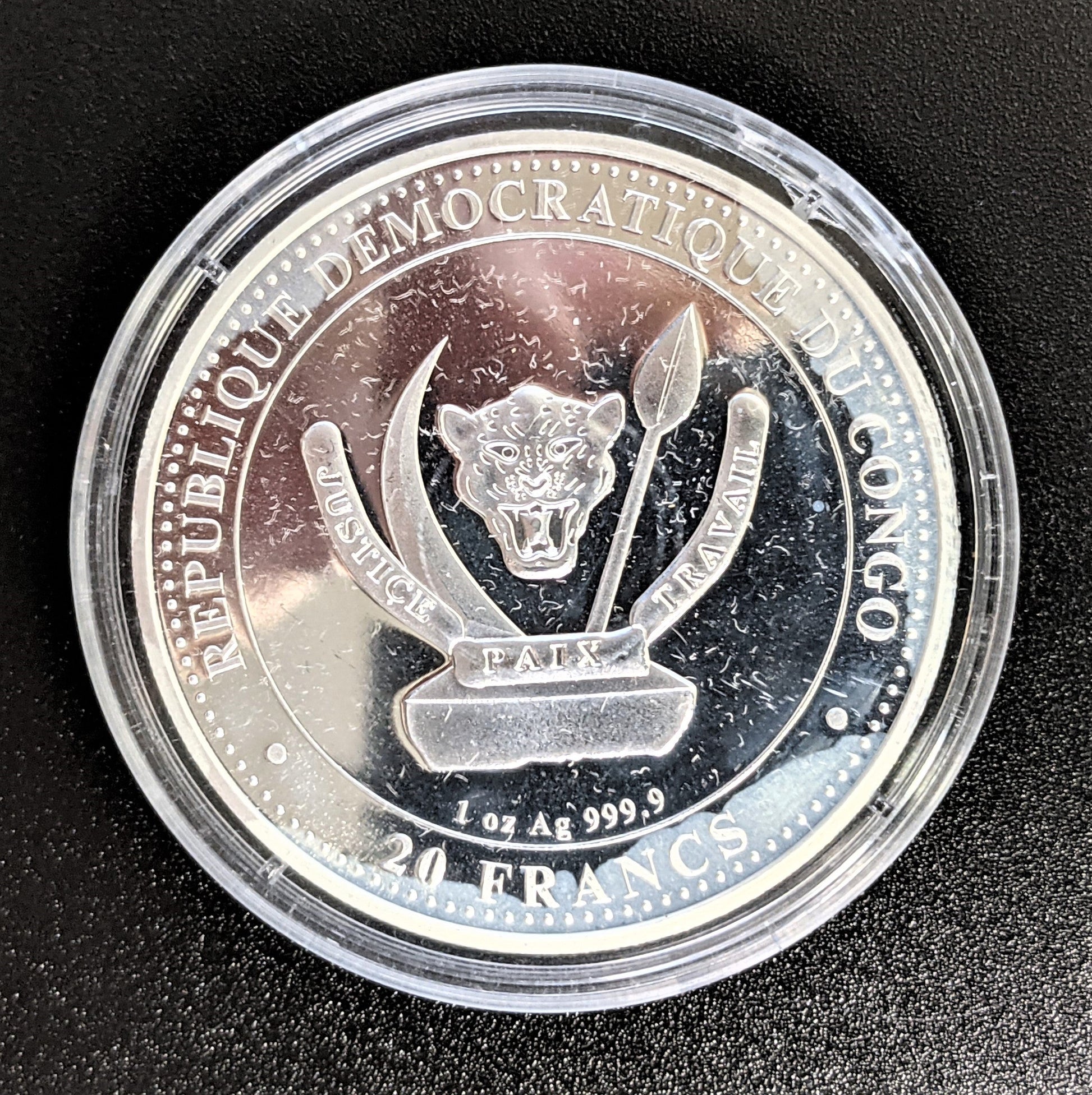 2020 Prehistoric Life T-Rex 1 Oz Silver - Congo - Brilliant Uncirculated - CoinsTV