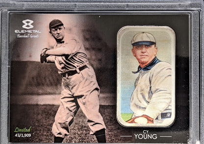 Baseball Greats Famous Cards 1 oz Silver - Cy Young - 47 of 1909 - CoinsTV