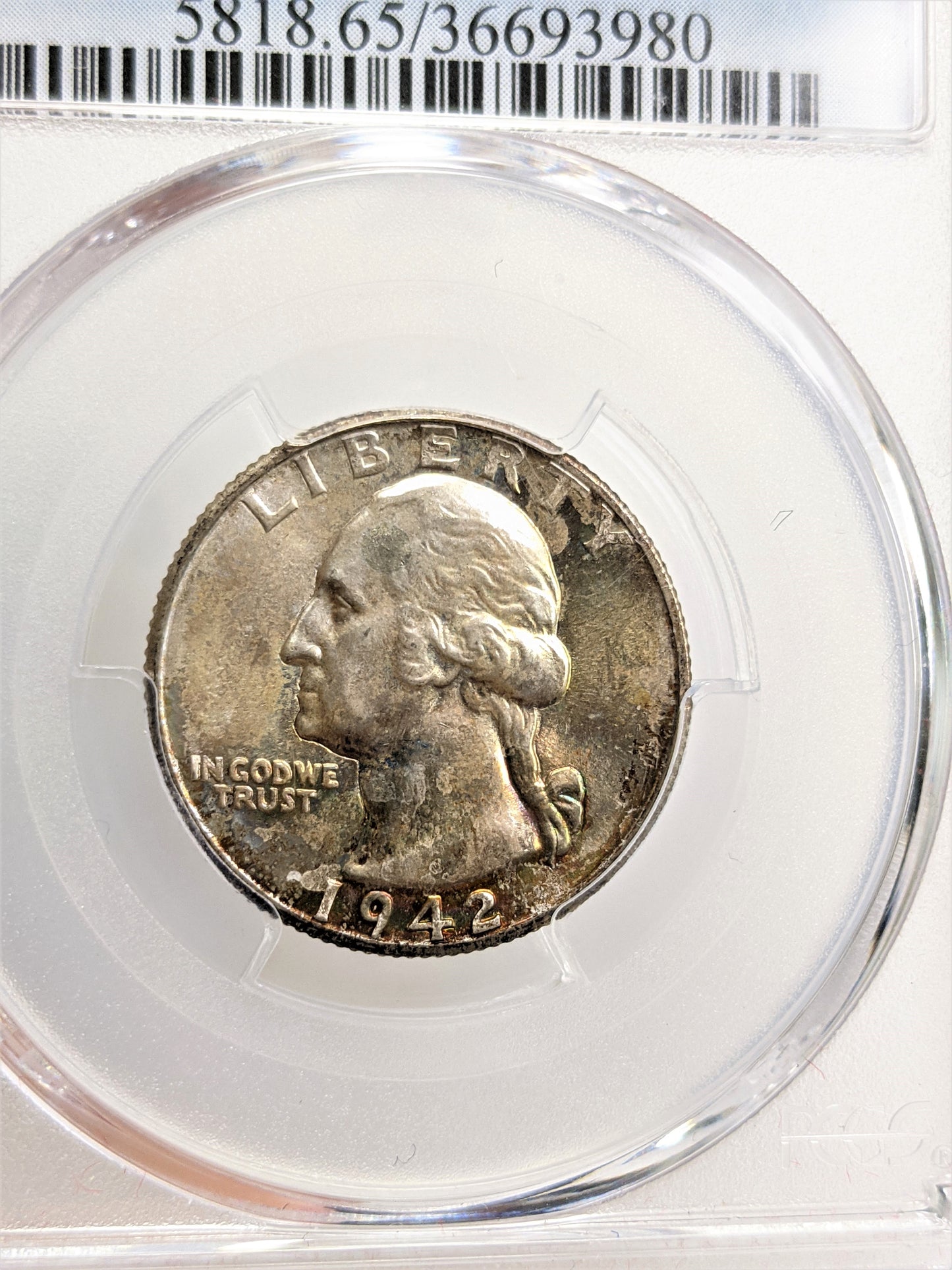 1942 D Washington Silver Quarter PCGS MS65 - Denver