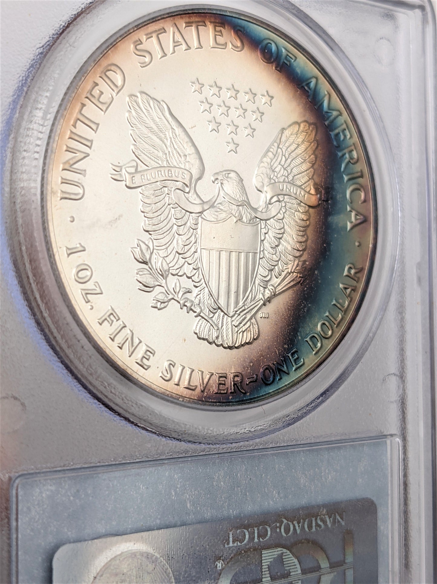 1992 Silver Eagle - Galaxy Toning - PCGS MS67