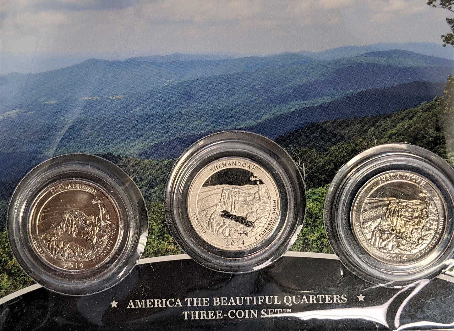 America The Beautiful Quarters - National Park Shenandoah - Three Coin Set