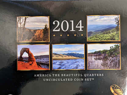 2014 America the Beautiful Quarters - Uncirculated Coin Set - OGP - CoinsTV