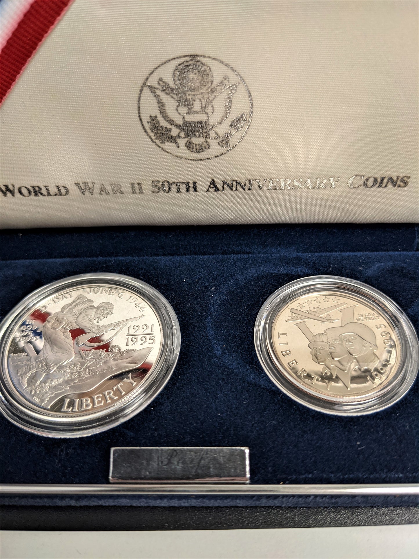 1993 World War II (WW2) 2 pc Proof Set - Original Government Packaging (OGP)