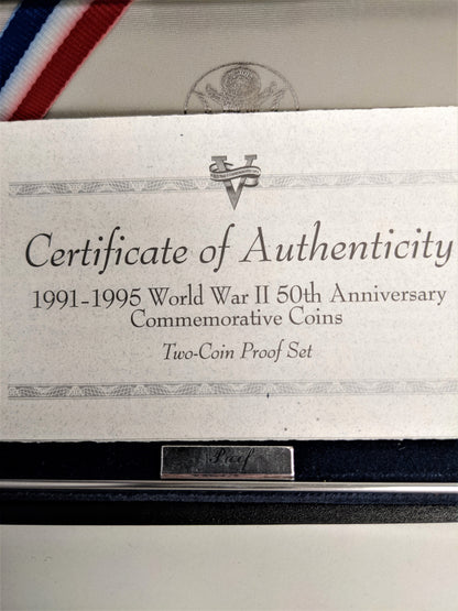 1993 World War II (WW2) 2 pc Proof Set - Original Government Packaging (OGP)