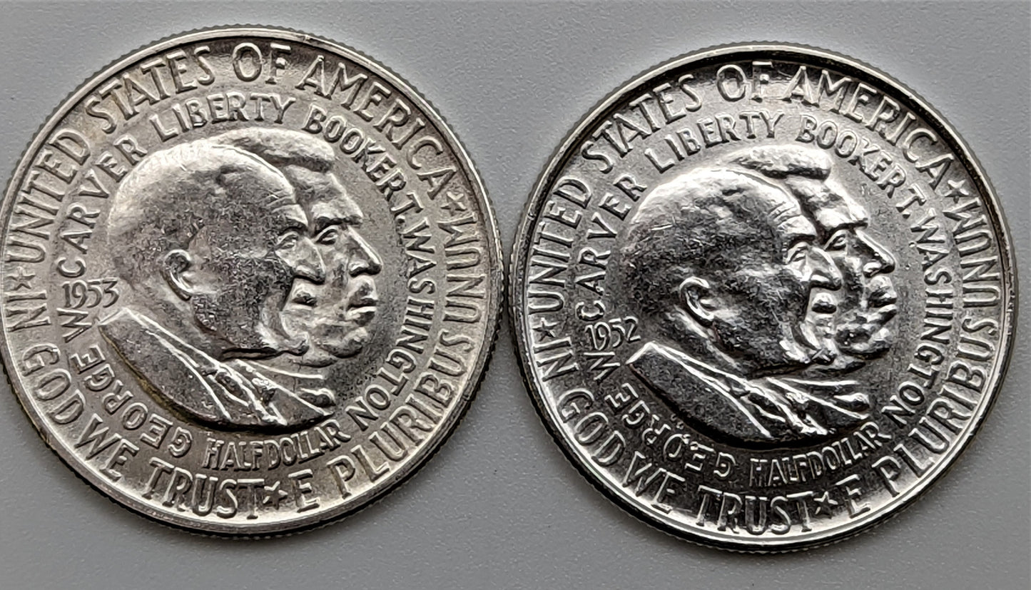 1951-1954 Washington-Carver Silver Half Dollar - Slider