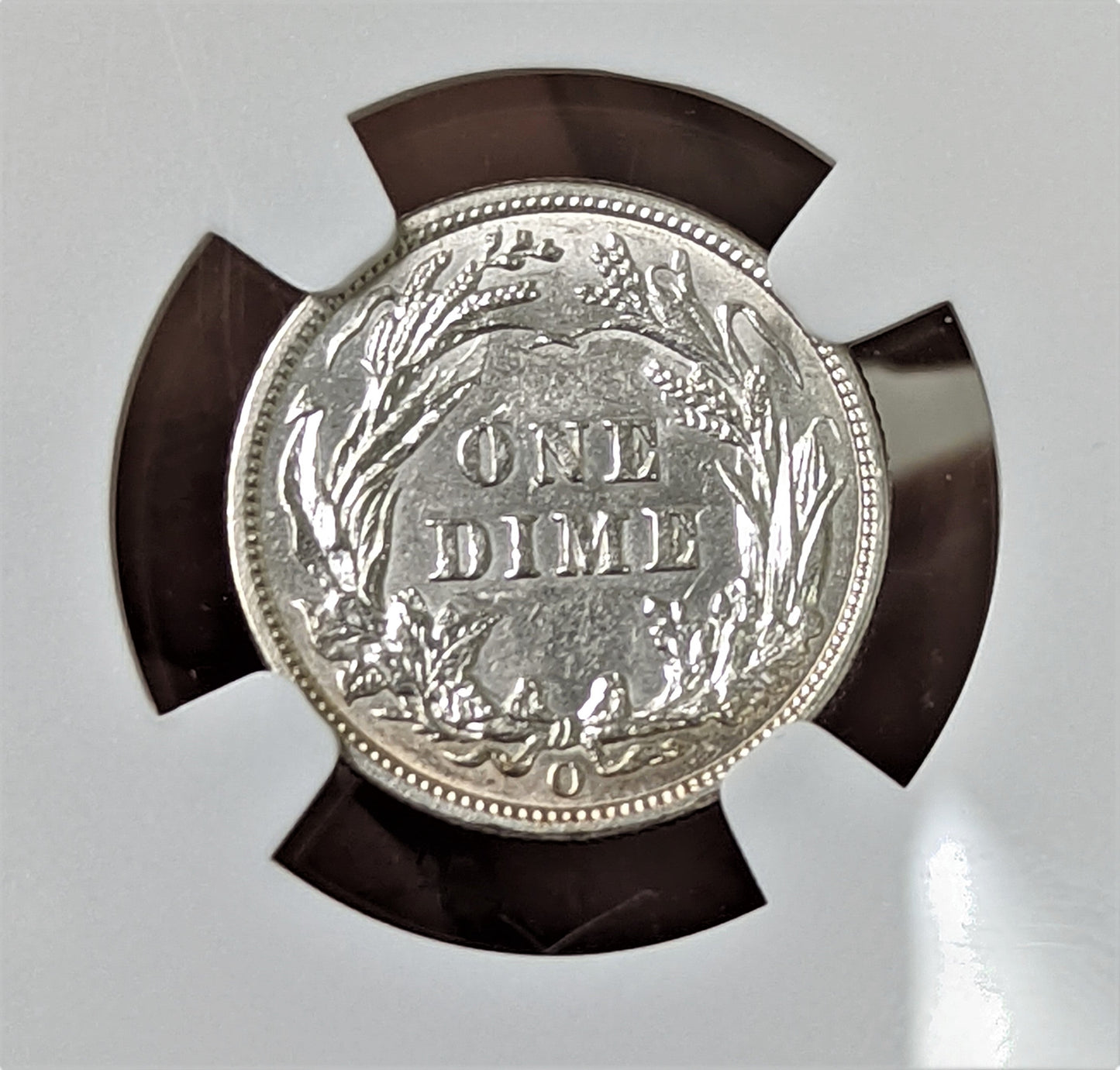 1902 O Barber Dime New Orleans NGC AU58