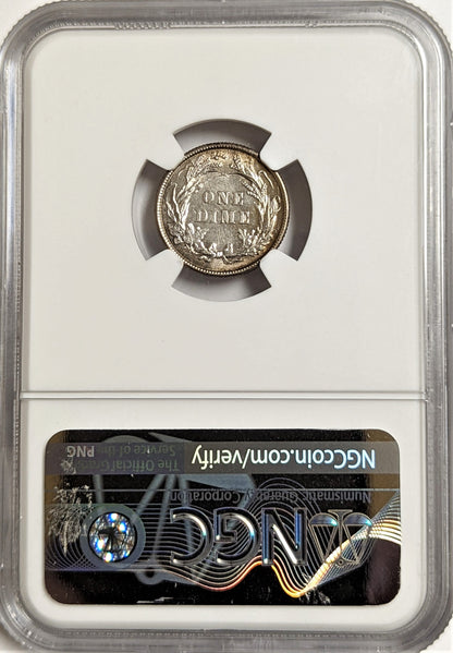 1899 Barber Dime Philadelphia - NGC AU58 - CoinsTV