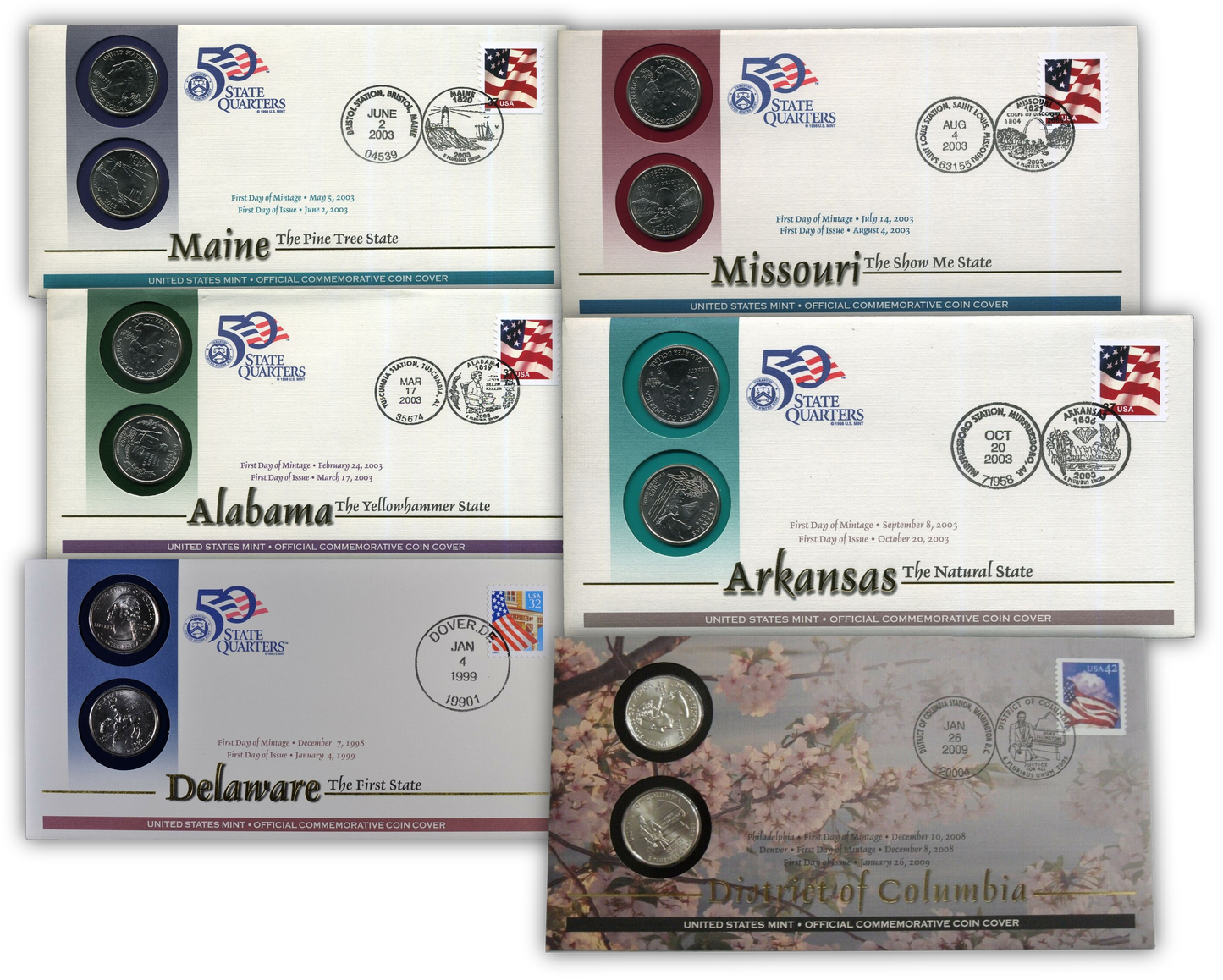 Unopened State Quarter First Day Covers Grab Bag