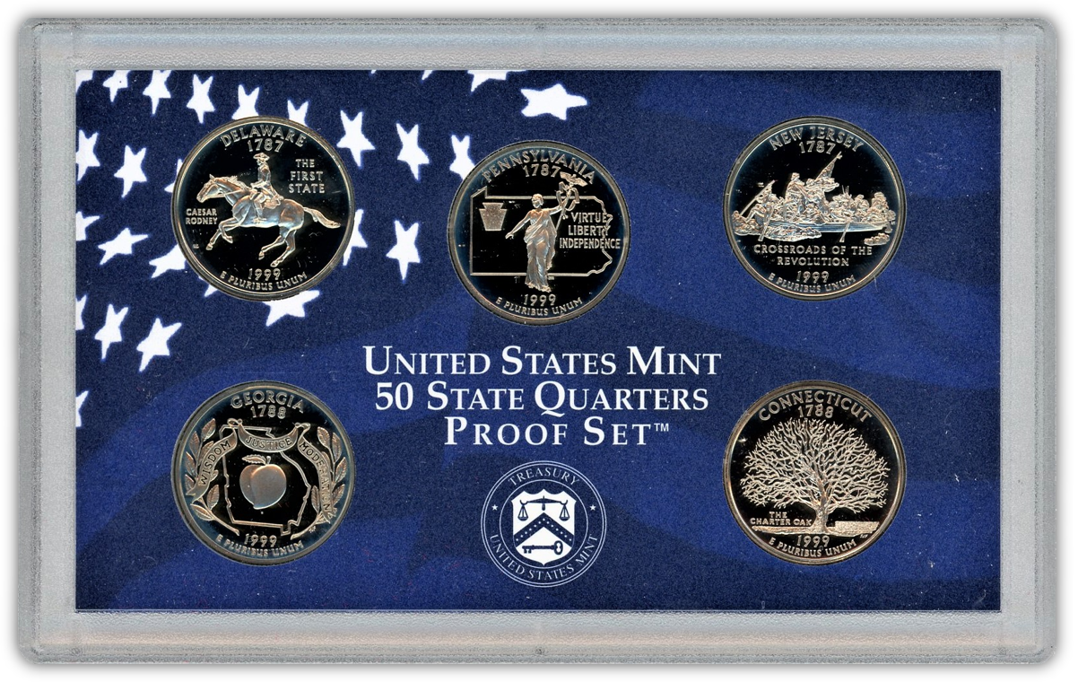 1999 US Proof Set - 9 Coins