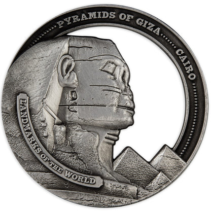 2022 Landmarks of the World Coin - Pyramids of Giza - Cook Islands