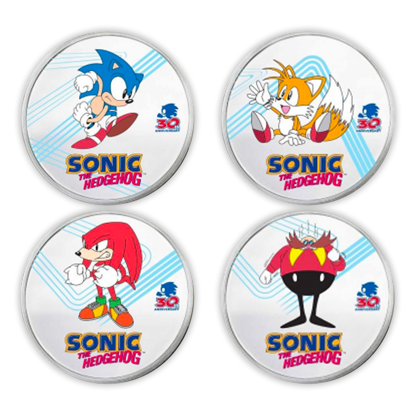 2021 Sonic the Hedgehog - 30th Anniversary - Colorized Set - 1 Oz Silver