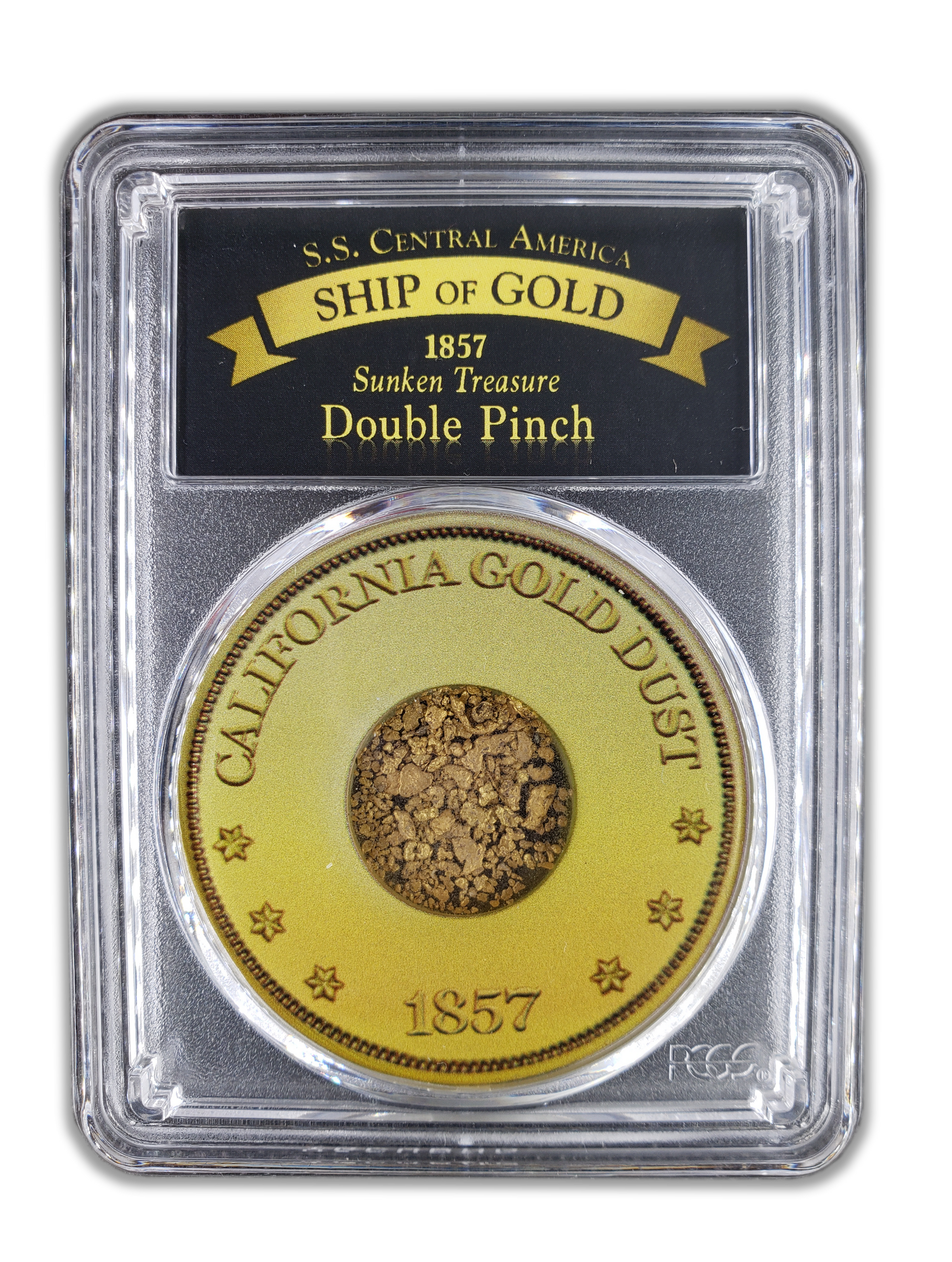 SS Central America Double Pinch of Gold - PCGS Certified | CoinsTV
