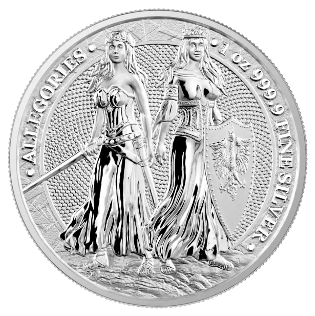 2022 Polonia & Germania Allegories - 1 oz Silver Coin