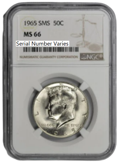 1965 Kennedy Half Dollar - Special Mint Set - NGC MS66