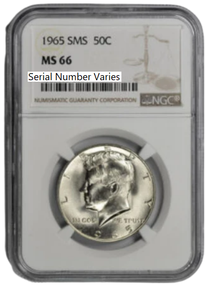 1965 Kennedy Half Dollar - Special Mint Set - NGC MS66 - CoinsTV
