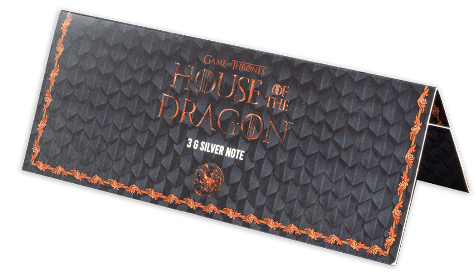 Game of Thrones - House of the Dragon Silver Note - DELUXE Packaging Samoa