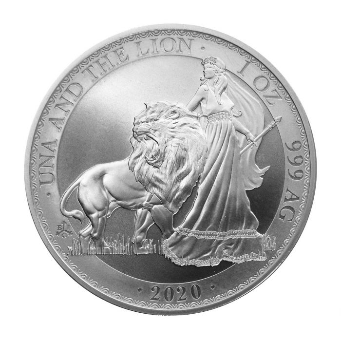 2020 1 oz St Helena Una and the Lion .999 Silver Coin - Brilliant Uncirculated