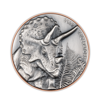 2022 Triceratops Double Silver Giant - Vanatu - 5 oz Bimetal