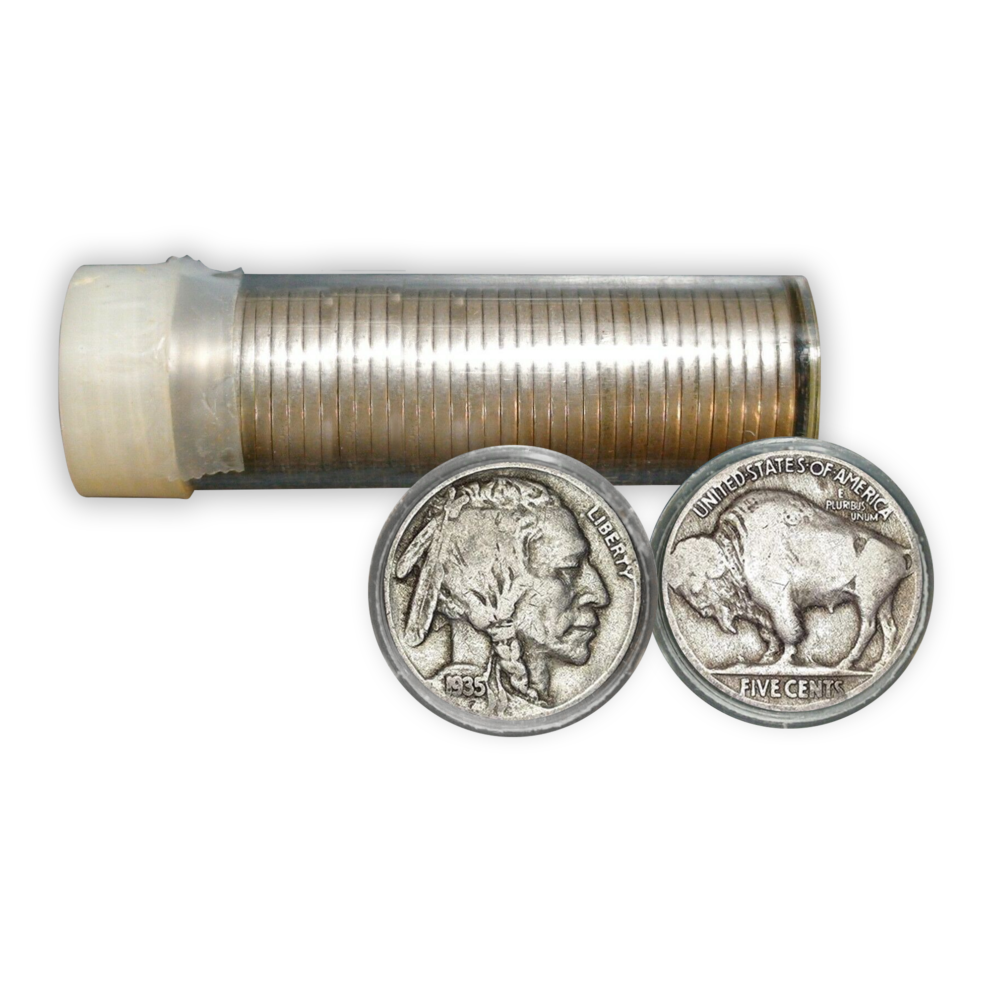 Vintage Buffalo Nickel - Circulated Roll of 40 - CoinsTV