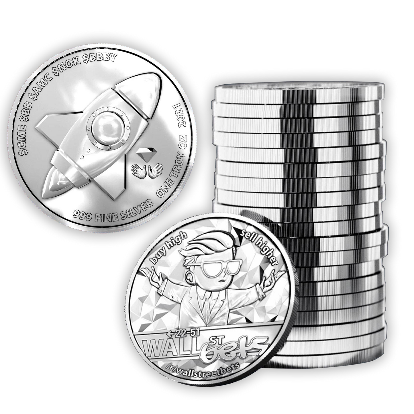 Presale:  WallStreetBets 1 oz Silver Round - CoinsTV