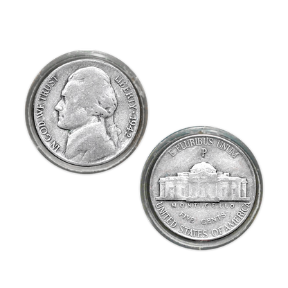 Vintage Jefferson War Nickel - Circulated Roll of 40