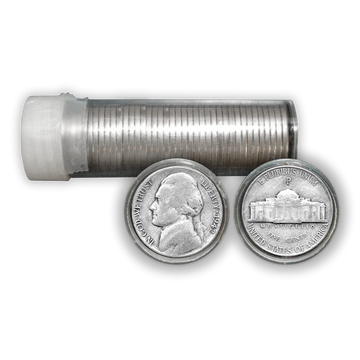 Vintage Jefferson War Nickel - Circulated Roll of 40 - CoinsTV