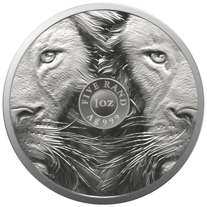 2022 South Africa Big Five Series II - Lion 1 oz .999 Silver BU Coin