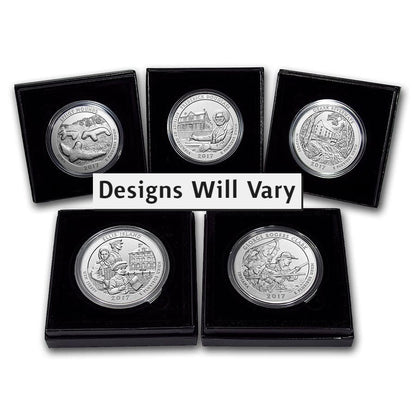 America the Beautiful 5 oz Silver Burnished Grab Bag