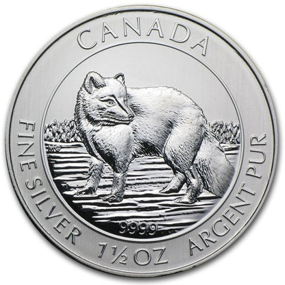2014 $8 Arctic Fox 1.5 oz Silver - Royal Candian Mint BU
