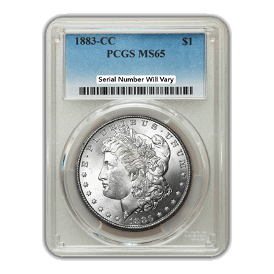 1883 CC Morgan Silver Dollar Carson City PCGS MS65