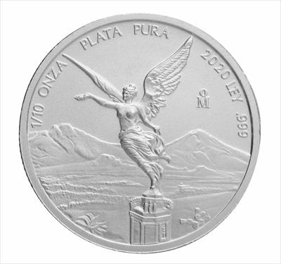2020  Mexico Libertad 1/10 oz .999 Fine Silver BU Coin