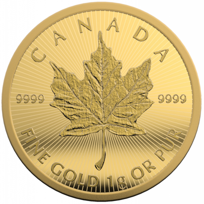 2021 Maplegram 1 gram .9999 Fine Gold - Royal Canadian Mint