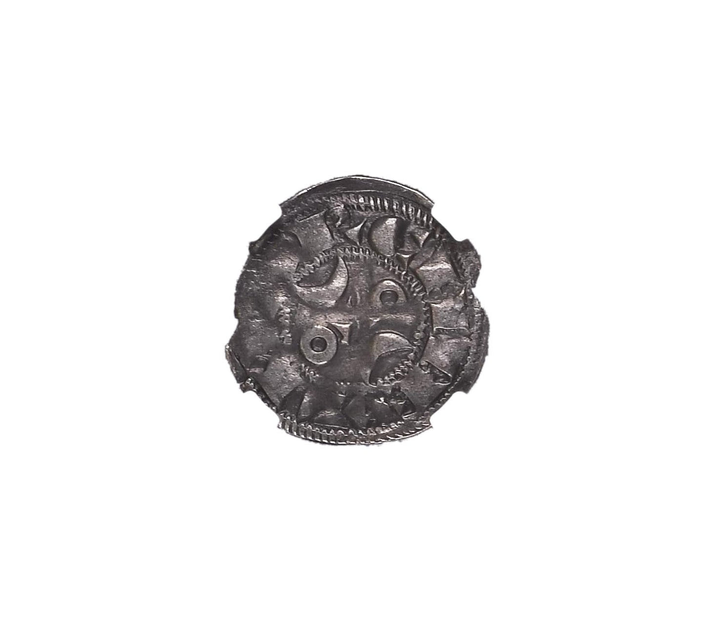 (1199-1249) France Denier La Marche -  Hugh IX - X  NGC Genuine Silver Medieval Coin