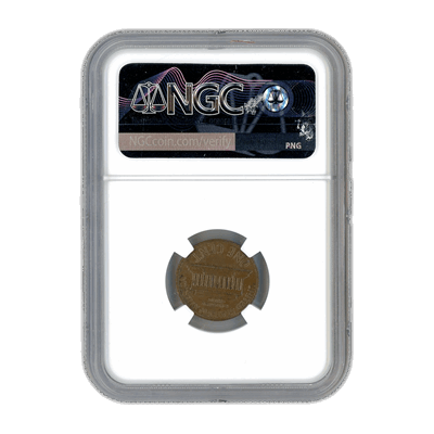 1964 D Lincoln Cent Obverse Struck Thru Capped Die - Mint Error NGC MS63 BN