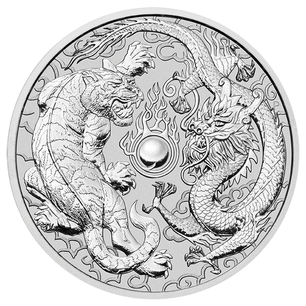 2020 Australia Dragon & Tiger - 10 oz Silver BU- Perth Mint | CoinsTV