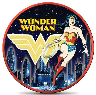 2021 Niue Wonder Woman Lady of the Night - Germania 1oz Colorized  Silver Coin
