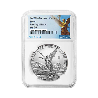 2023 Silver Mexican Libertad Onza - 1 oz NGC MS70 FDI Mexico Label