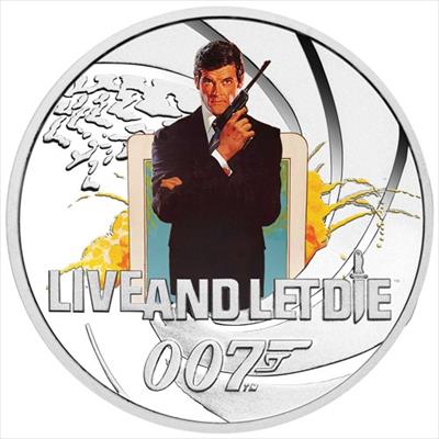 2021 James Bond Live And Let Die Colored Coin 1/2 oz Silver Proof - CoinsTV
